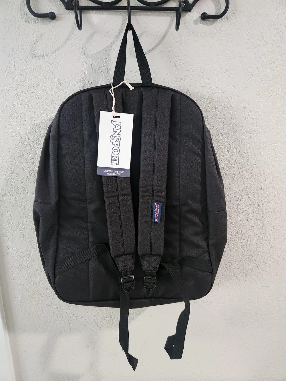 Jansport Black Backpack with Red Logo
